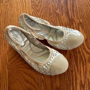 Comfort Flats white/nude/pink